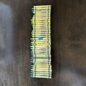 Vintage Lot Green Crayola Crayons Binney Smith Discontinued Olive USA